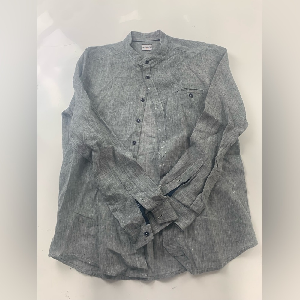 X-Cape grey button shirt size M